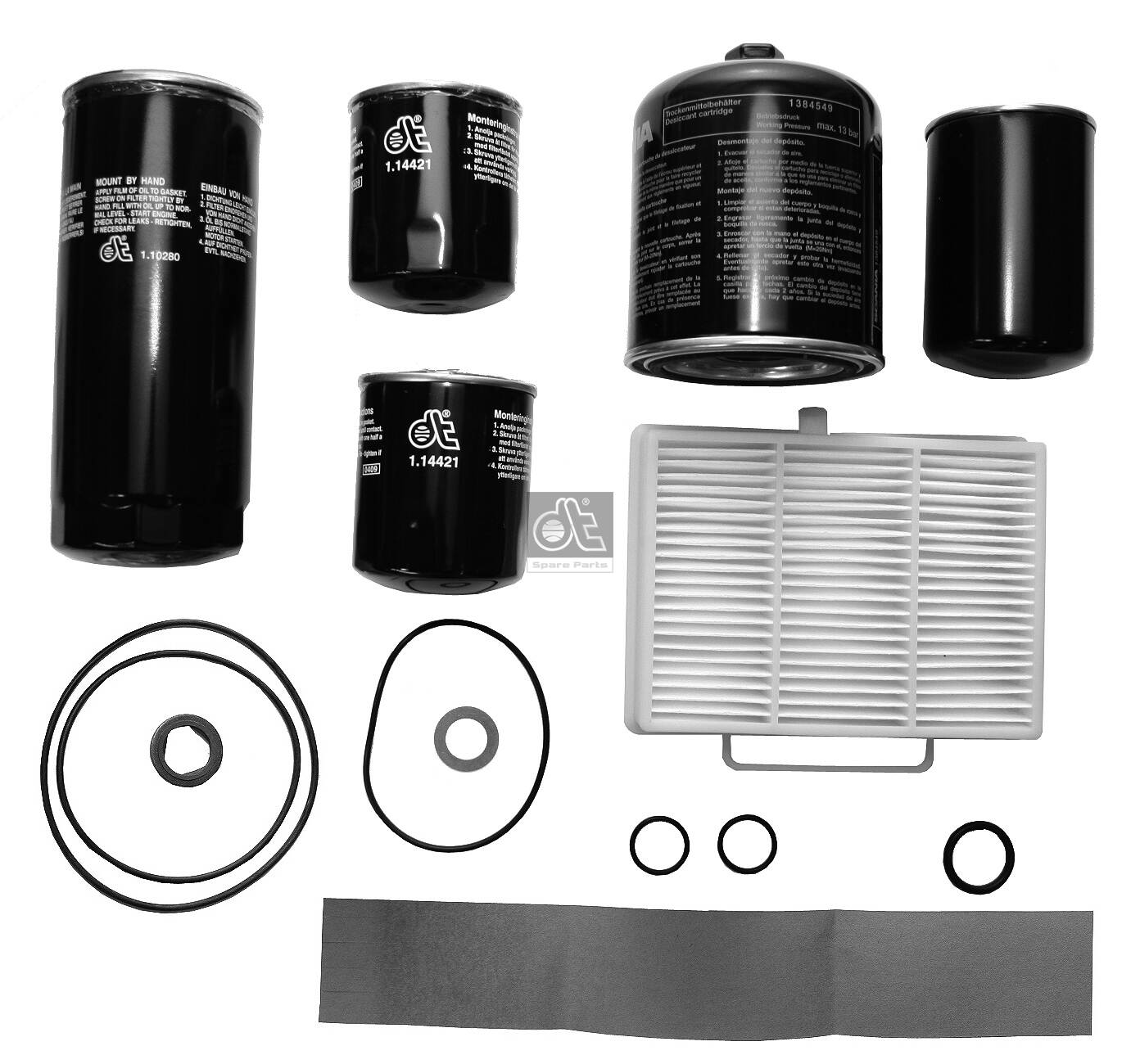 Dt Spare Parts Filterset 1.34046