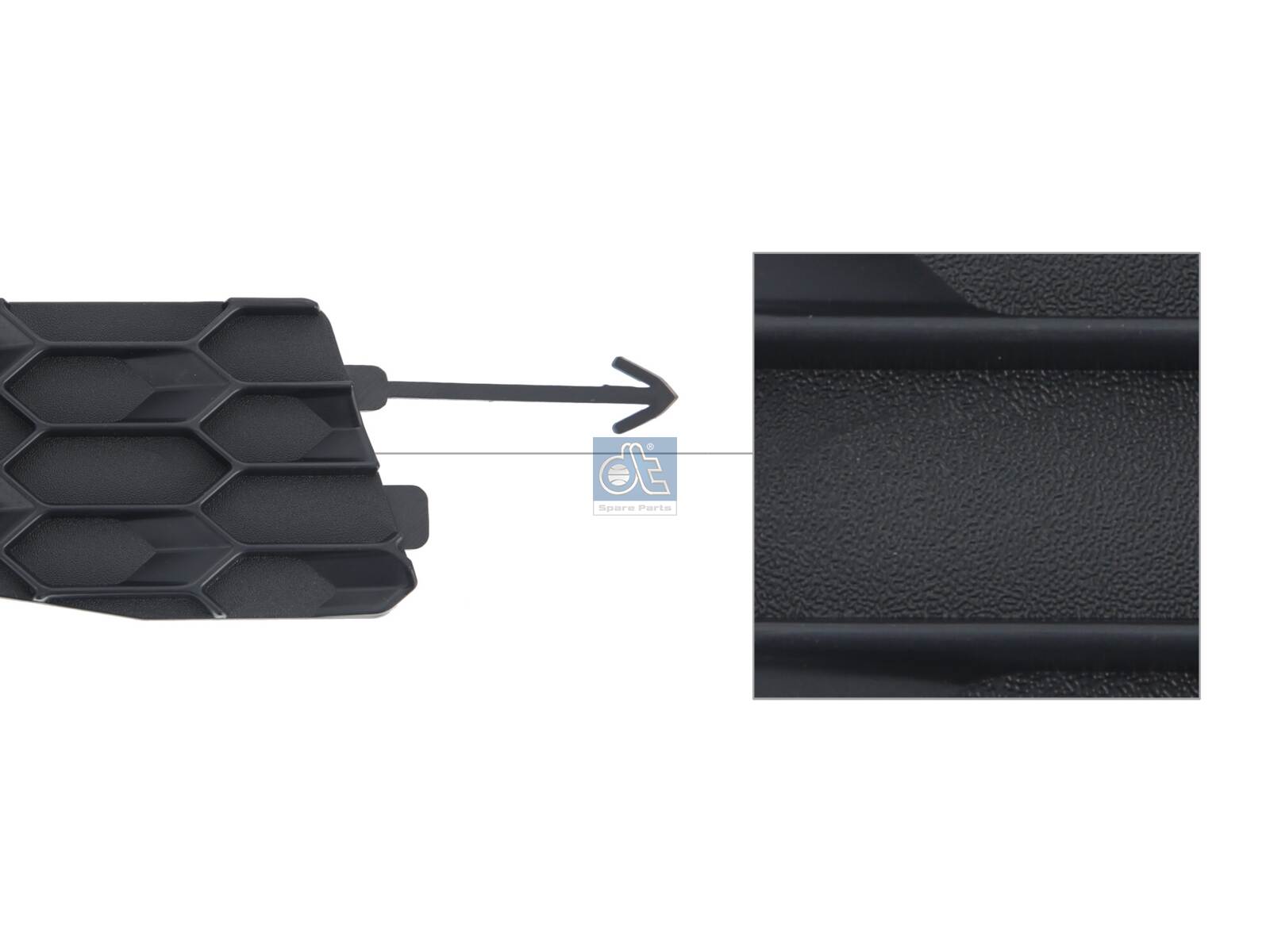 Dt Spare Parts Plaat, radiateurgrille 2.00474