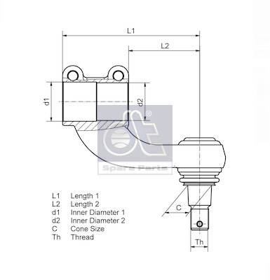 Dt Spare Parts Spoorstangeind / Stuurkogel 2.53003