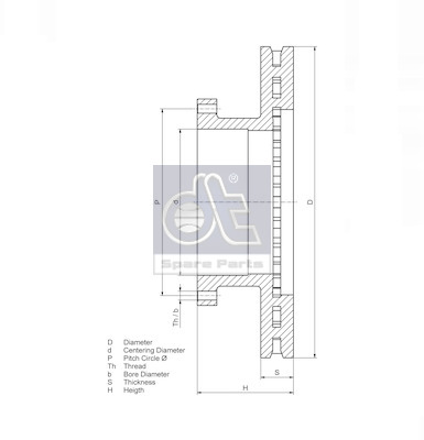 Dt Spare Parts Remschijven 10.34107