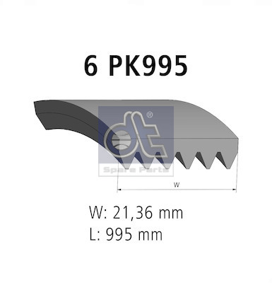 Dt Spare Parts Poly V-riem 12.15421