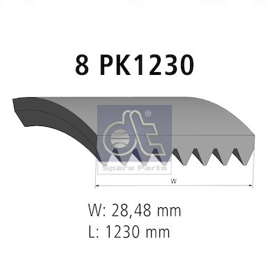 Dt Spare Parts Poly V-riem 2.15386