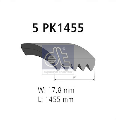 Dt Spare Parts Poly V-riem 2.15556