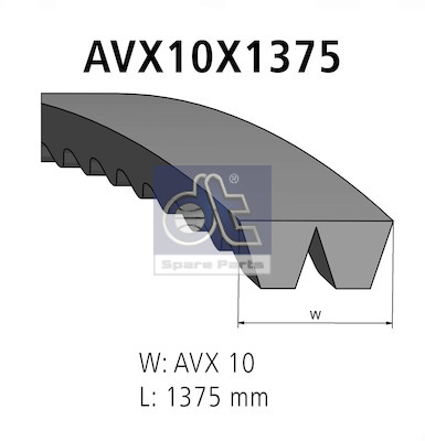 Dt Spare Parts Poly V-riemen kit 3.34202