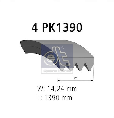Dt Spare Parts Poly V-riem 3.34301