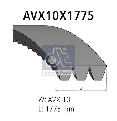 Dt Spare Parts Poly V-riemen kit 3.34439