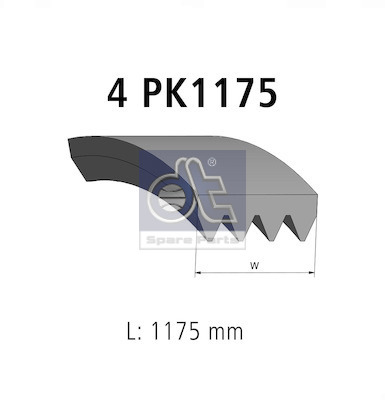 Dt Spare Parts Poly V-riem 4.71065