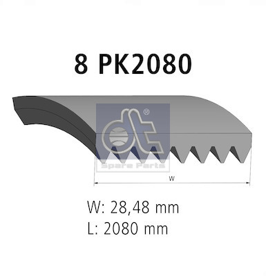 Dt Spare Parts Poly V-riem 4.80544