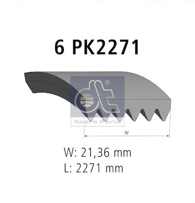 Dt Spare Parts Poly V-riem 4.80707