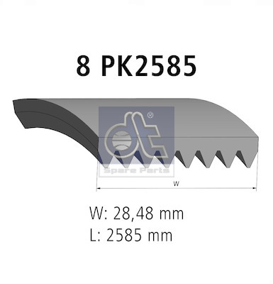 Dt Spare Parts Poly V-riem 4.80745