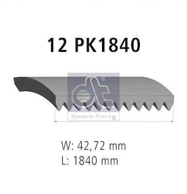 Dt Spare Parts Poly V-riem 7.54813