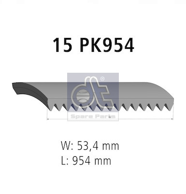 Dt Spare Parts Poly V-riem 7.54815
