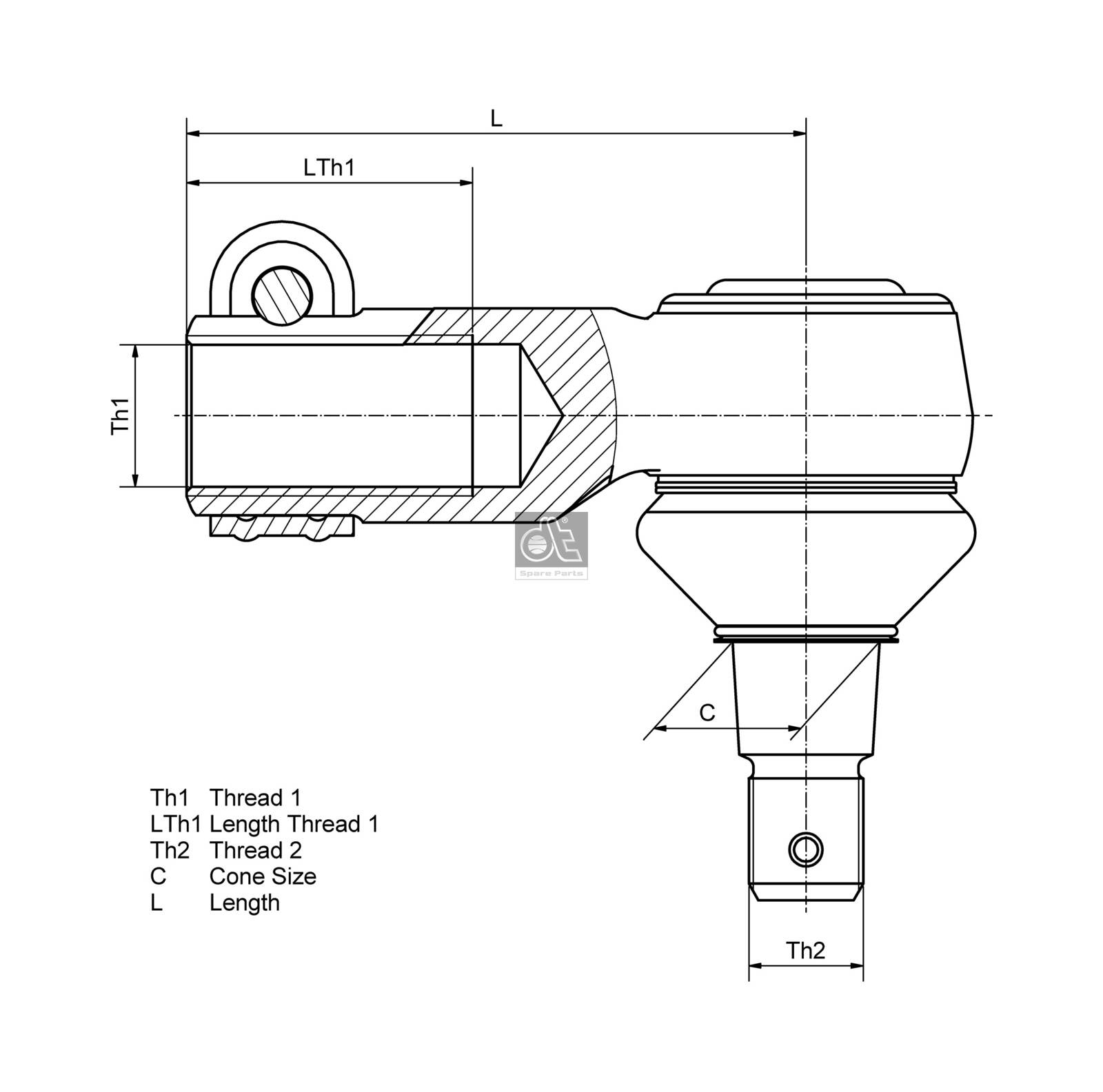 Dt Spare Parts Spoorstangeind / Stuurkogel 4.66473