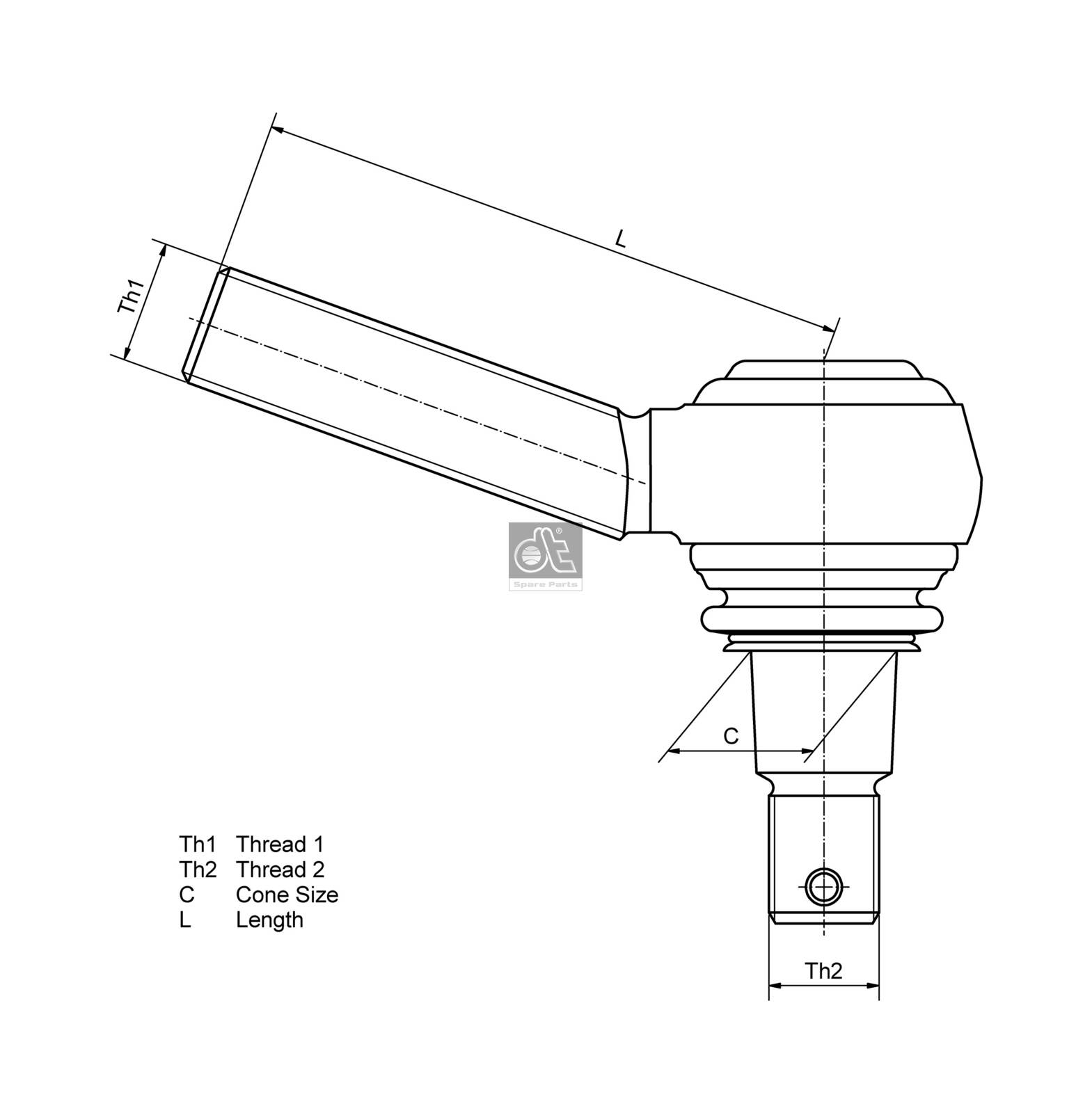 Dt Spare Parts Spoorstangeind / Stuurkogel 1.19005