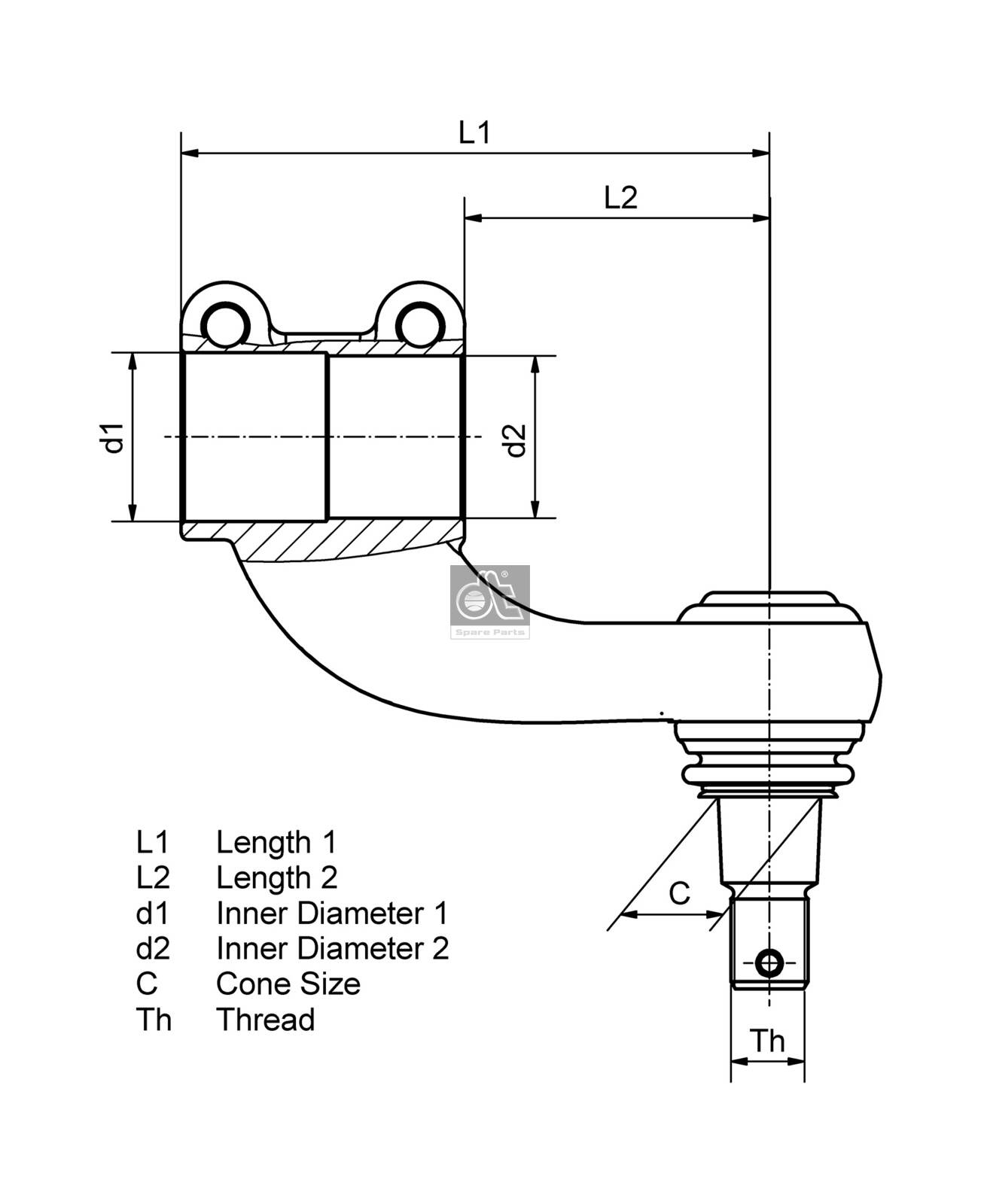 Dt Spare Parts Spoorstangeind / Stuurkogel 2.53001