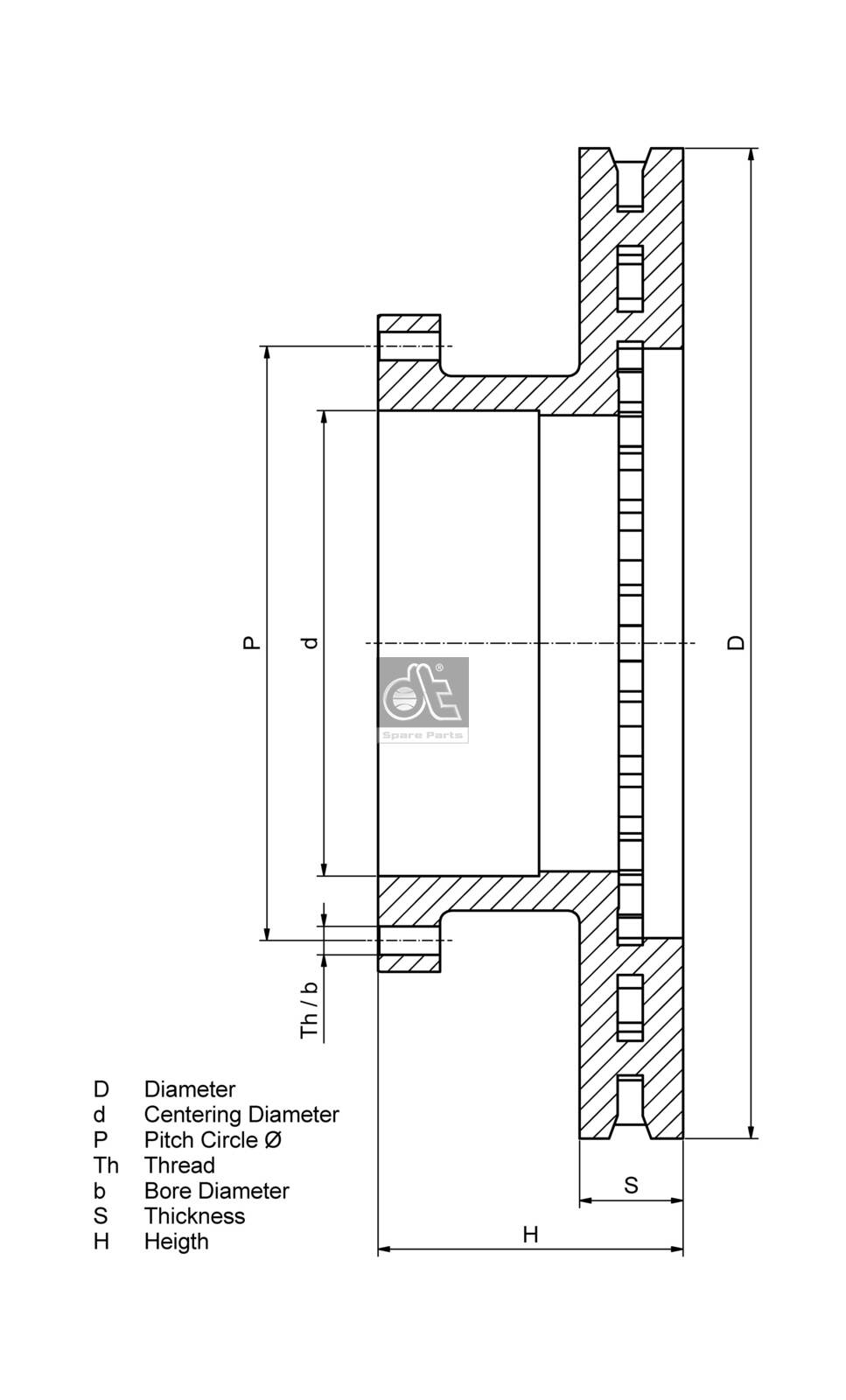 Dt Spare Parts Remschijven 4.63992