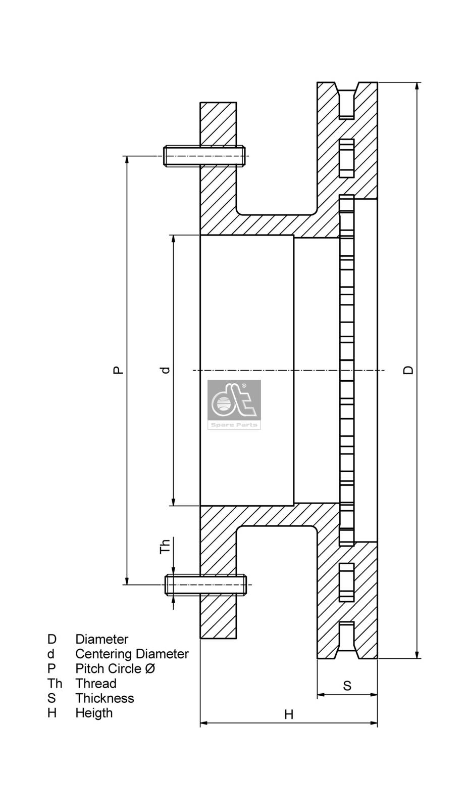 Dt Spare Parts Remschijven 7.36027