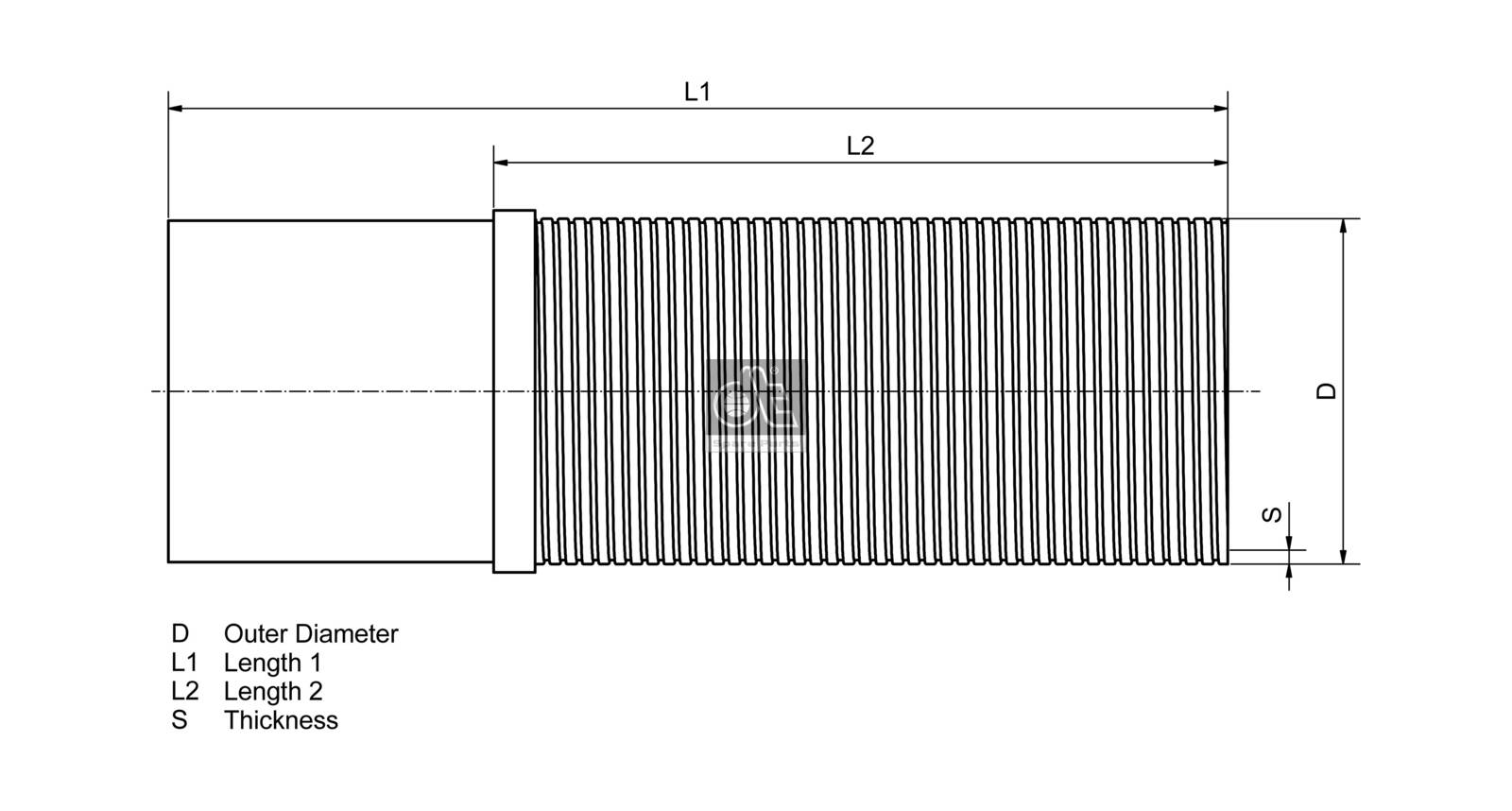 Dt Spare Parts Flexibele slang 3.25053