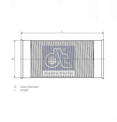 Dt Spare Parts Flexibele slang 2.14113