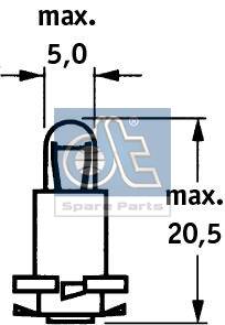 Dt Spare Parts Gloeilamp, instrumentenverlichting 2.27221