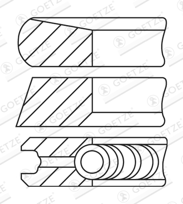 Goetze Engine Zuigerveerset 08-123400-50
