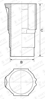 Cilinderbus/voering O-ring Goetze Engine 14-000320-00