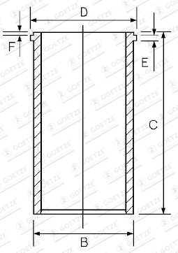 Cilinderbus/voering O-ring Goetze Engine 14-040140-00