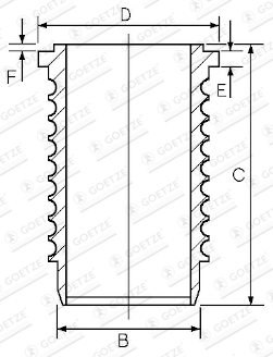 Cilinderbus/voering O-ring Goetze Engine 14-670010-00