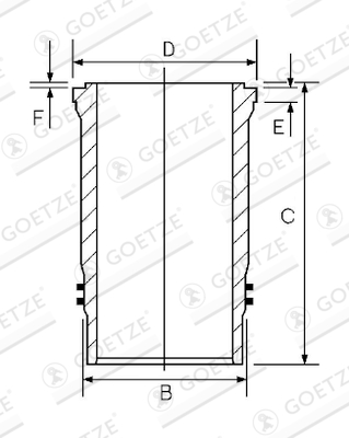 Goetze Engine Cilinderbus/voering O-ring 15-451270-00