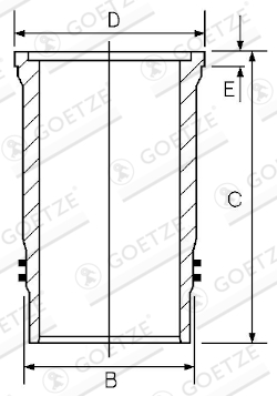 Cilinderbus/voering O-ring Goetze Engine 15-451740-00