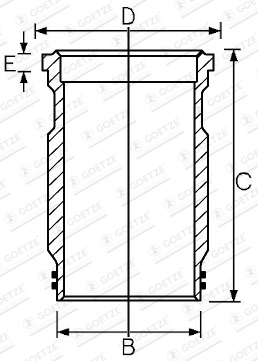 Goetze Engine Cilinderbus/voering O-ring 15-457590-00
