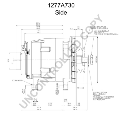 Prestolite Electric Alternator/Dynamo 1277A730