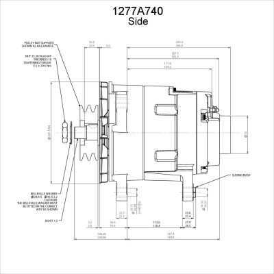 Prestolite Electric Alternator/Dynamo 1277A740