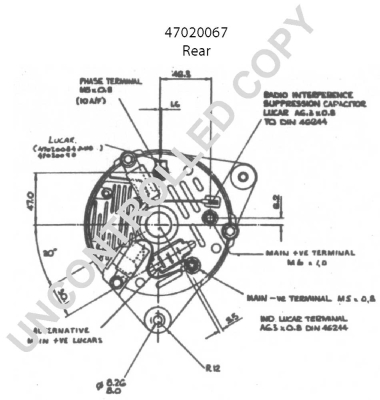 Prestolite Electric Alternator/Dynamo 47020067