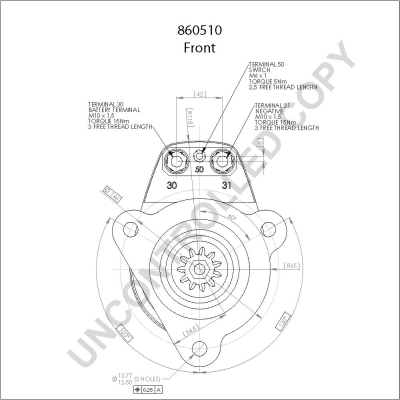 Prestolite Electric Starter 860510GB