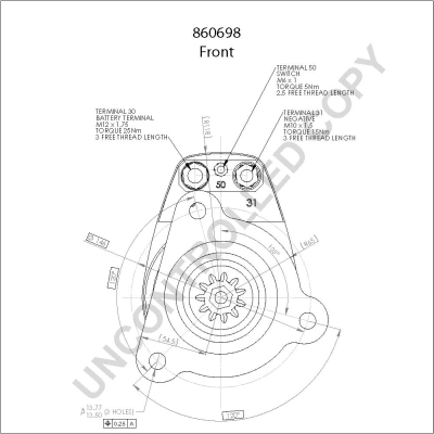 Prestolite Electric Starter 860698GB