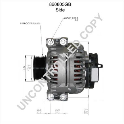 Prestolite Electric Alternator/Dynamo 860805GB