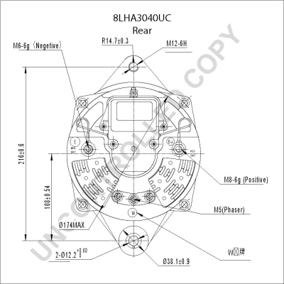 Prestolite Electric Alternator/Dynamo 8LHA3040UC