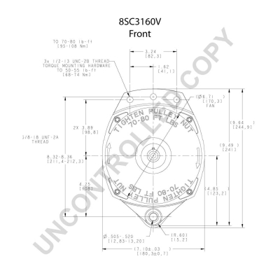 Prestolite Electric Alternator/Dynamo 8SC3160V