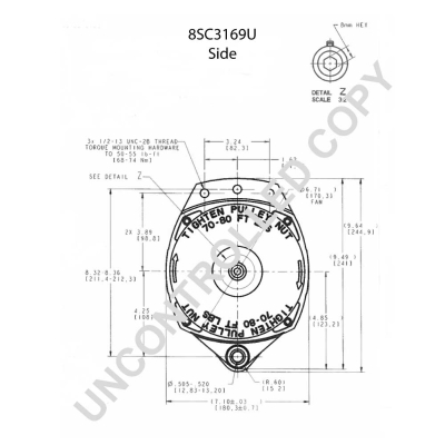 Prestolite Electric Alternator/Dynamo 8SC3169U