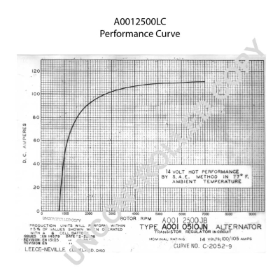 Prestolite Electric Alternator/Dynamo A0012500LC