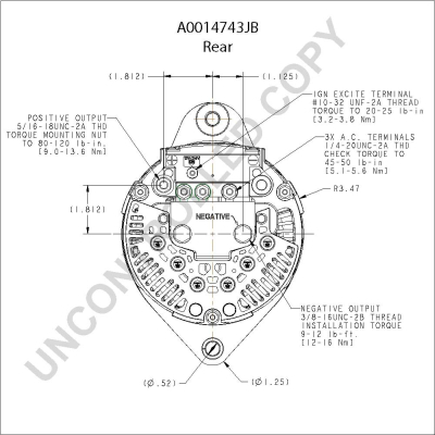 Prestolite Electric Alternator/Dynamo A0014743JB