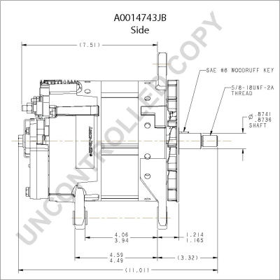 Prestolite Electric Alternator/Dynamo A0014743JB