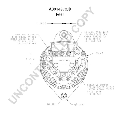 Prestolite Electric Alternator/Dynamo A0014870JB