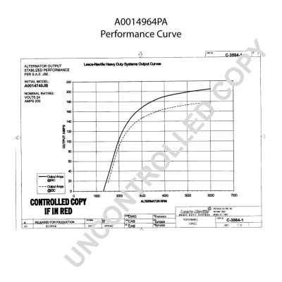 Prestolite Electric Alternator/Dynamo A0014964PA