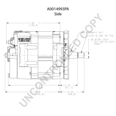 Prestolite Electric Alternator/Dynamo A0014993PA