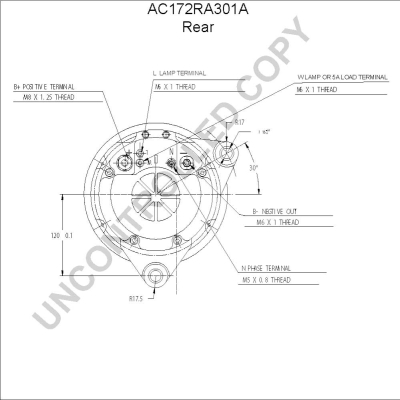 Prestolite Electric Alternator/Dynamo AC172RA301A