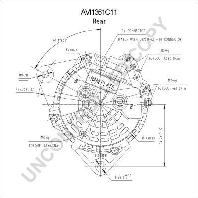 Prestolite Electric Alternator/Dynamo AVI1361C11