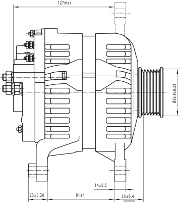 Prestolite Electric Alternator/Dynamo AVI136A2004