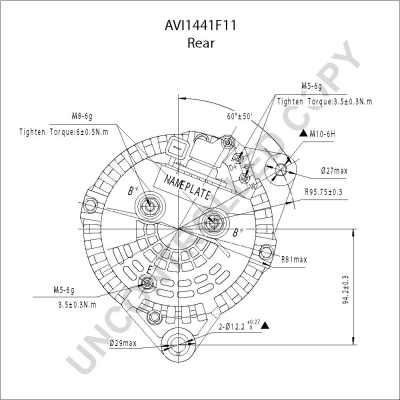 Prestolite Electric Alternator/Dynamo AVI1441F11